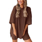 Loose Fashion Tweedelige Casual Set in effen kleur met korte mouwen en korte broek