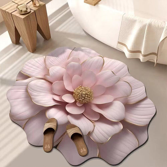 💥Uitverkoop 50% korting🌸3D gevormde bloem Diatomiet absorberende vloermat