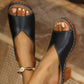 Chunky Hak Slip-on Platform Sandalen met Blokhak
