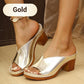 Chunky Hak Slip-on Platform Sandalen met Blokhak
