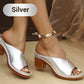 Chunky Hak Slip-on Platform Sandalen met Blokhak