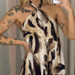 Maxi-jurk met halternek en print voor dames