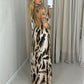 Maxi-jurk met halternek en print voor dames