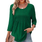 Women's 7-Part Sleeve Pleated Casual Top (Buy 3, Get Free Shipping)