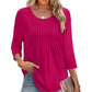 Women's 7-Part Sleeve Pleated Casual Top (Buy 3, Get Free Shipping)