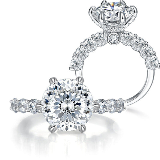 5 Karaat Maanlicht Sterling Zilveren Moissaniet Ring