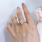 5 Karaat Maanlicht Sterling Zilveren Moissaniet Ring