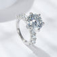 5 Karaat Maanlicht Sterling Zilveren Moissaniet Ring