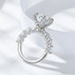 5 Karaat Maanlicht Sterling Zilveren Moissaniet Ring