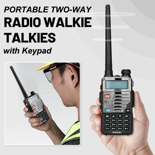 Draagbare Twee-Weg Radio Walkie Talkies met Toetsenbord
