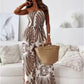 Mouwloze jumpsuit met blote schouders en wijde pijpen