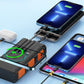 Draagbare Powerbank op Zonne-energie met Ingebouwde Oplaadkabels