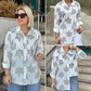 🍁Dames casual overhemd met botanische print✨