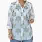 🍁Dames casual overhemd met botanische print✨