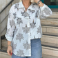 🍁Dames casual overhemd met botanische print✨