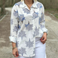 🍁Dames casual overhemd met botanische print✨