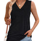 Casual Tanktop met V-hals en Losse Pasvorm voor Dames