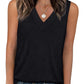 Casual Tanktop met V-hals en Losse Pasvorm voor Dames