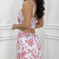 Jurk met bloemenprint en geplooide zoom voor dames