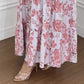 Jurk met bloemenprint en geplooide zoom voor dames