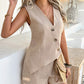 Casual V-hals Tanktop & Shorts 2-delige Set