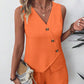 Casual V-hals Tanktop & Shorts 2-delige Set