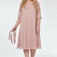 Elegante Roze Jurk met Stipjes