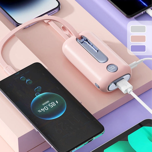 Super Snelle Oplaad Powerbank met Ingebouwde Kabels