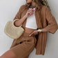 Dames 2-Delige Set: Casual Shirt en Elastische Tailleband Shorts