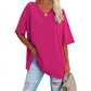 Casual los V-hals T-shirt voor dames