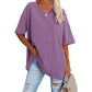 Casual los V-hals T-shirt voor dames