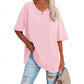 Casual los V-hals T-shirt voor dames