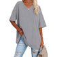 Casual los V-hals T-shirt voor dames