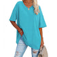 Casual los V-hals T-shirt voor dames