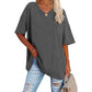 Casual los V-hals T-shirt voor dames