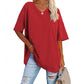 Casual los V-hals T-shirt voor dames