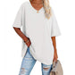 Casual los V-hals T-shirt voor dames