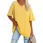 Casual los V-hals T-shirt voor dames