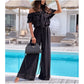 Jumpsuit met Blote Schouders en Ruches voor Dames