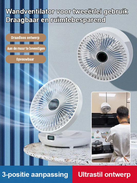 Wandventilator voor tweeërlei gebruik