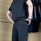 Casual Heren Tweedelige Set van Stretch IJszijde – T-shirt en Broek