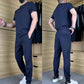 Casual Heren Tweedelige Set van Stretch IJszijde – T-shirt en Broek