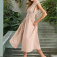 Elegante Damesjurk met V-Hals en Split
