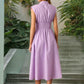 Elegante Damesjurk met V-Hals en Split