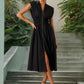 Elegante Damesjurk met V-Hals en Split