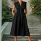 Elegante Damesjurk met V-Hals en Split