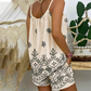 Dames set met print - spaghetti topje en korte broek