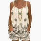 Dames set met print - spaghetti topje en korte broek