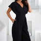 Jumpsuit met V-hals en wijde pijpen voor dames | Chic & comfortabel