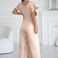 Jumpsuit met V-hals en wijde pijpen voor dames | Chic & comfortabel